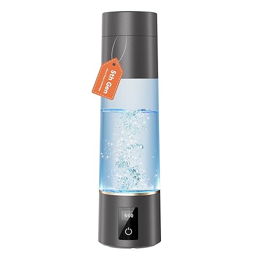 Hydrogen Water Bottle, Generate Genuine 4000ppb Pure Hydrogen, SPE/PEM Technology, Odorless, Chlorine-Free, Micro-Nano Tech for Extended Hydrogen Retention, 270ml, Gift Ideas from Daughter Son