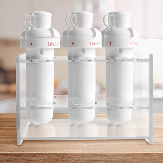 Sip Flavor Stable Cartridge Holder ,Acrylic Flavor Sip Safe Case Organizer with 6 Holes,Fip Sip Stand Organizer Cartridge