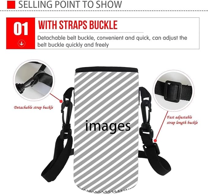 Jndtueit Basketball Water Pouch Holder, Soccer Bottle Cooler Cover Holder Strap for Outdoor Sports Gym Camping Walking