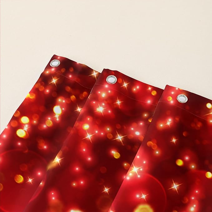 AILONEN Red Rose Shower Curtain for Bathroom,Romantic Rose Flower Waterproof Bath Curtain,Girls Women Curtain Bathroom Decor 36" W x 72" H with 12 Plastic Hooks