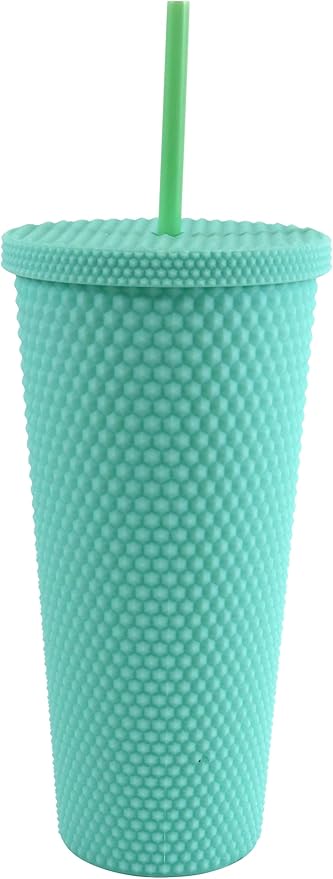 Green Canteen 24oz Double Wall Plastic Matte Studded Tumbler