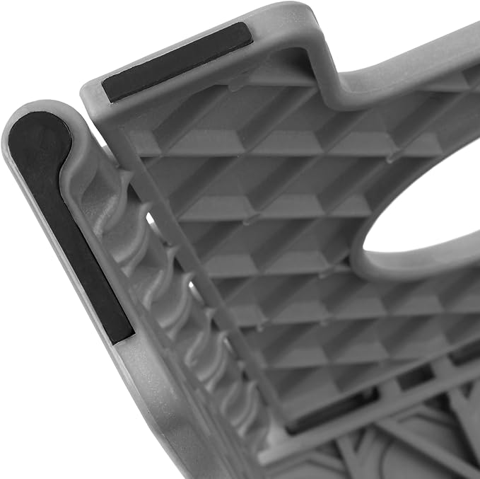 Casafield 11" Folding Step Stool with Handle, Gray - Portable Collapsible Small Plastic Foot Stool for Kids and Adults - Use in The Kitchen, Bathroom and Bedroom