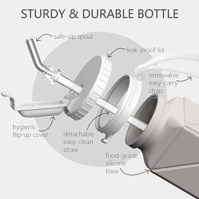 Collapsible Water Bottles, Silicone Foldable Portable Water Bottle 610ml, Lightweight Reusable Leakproof for Travel Camping Hiking Cycling Yoga Sports Outdoor