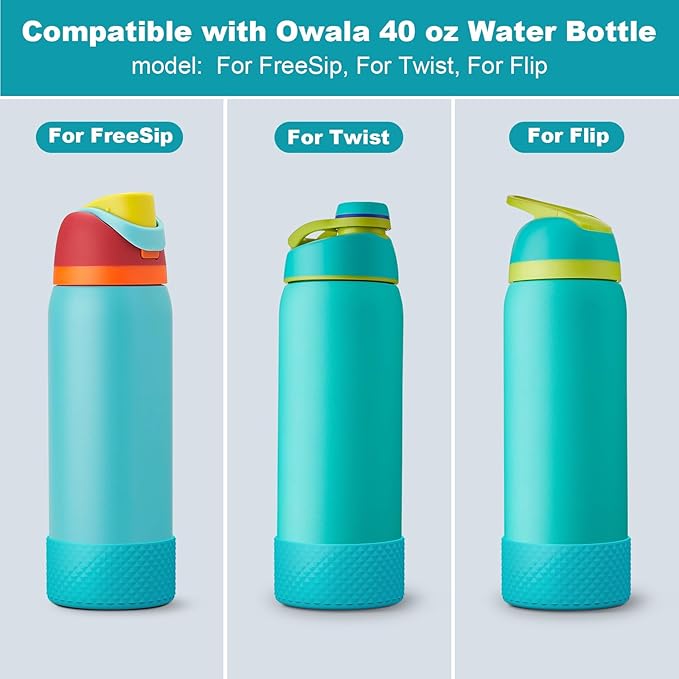Silicone Boot for Owala Water Bottle 24 oz 32 oz 40 oz, Anti-Slip Protective Sleeve for FreeSip/Twist/Flip Stainless Steel Water Bottles Accessories