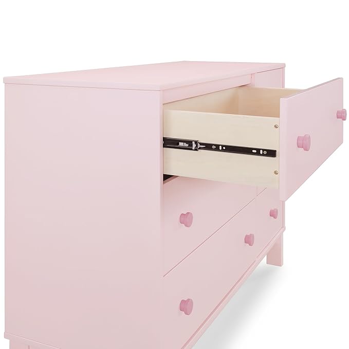 GAP babyGap Legacy 6 Drawer Dresser with Interlocking Drawers - Greenguard Gold Certified, Blush Pink/Dark Pink