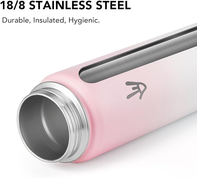 Enerbone Insulated Water Bottle, 32 oz Stainless Steel Water Bottles with Carrying Strap, Double-Wall Vacuum Insulation Thermos, Leakproof Sports Bottle with Straw, Keep Drinks Hot or Cold for Hours