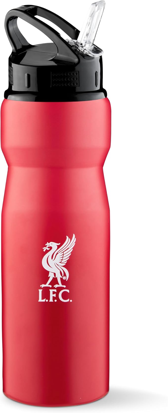 Liverpool FC Water Bottle with Straw - Metal Water Bottle for Soccer Fans Sports Work School Gym Liverpool Gifts for Men