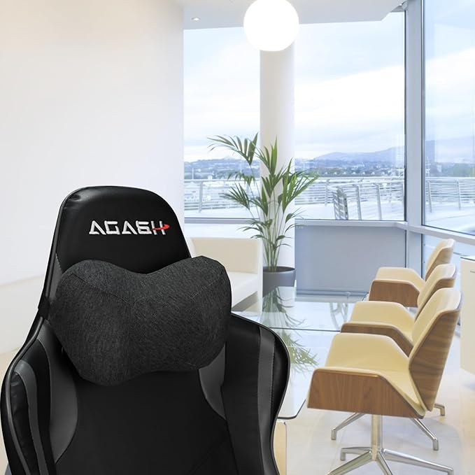 Car Neck Pillow, 2pcs Memory Foam Ergonomic Neck Pillow and Seat Headrest for Driving Fatigue Relief, Comfort and Support Your Neck