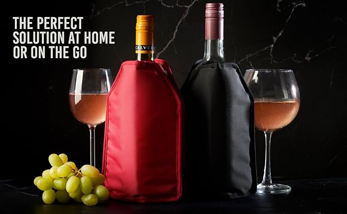 Wine Cooler Sleeve, High Quality Solid Gel Wine Sleeve, Reusable Wine Bottle Cooler, White