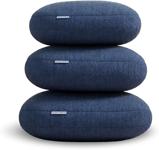 Quiet Mind The Original Weighted Pillow for Adults & Kids - (Small, Blueberry, 6 lbs) - Weighted Body Pillow - Alternative to Weighted Blanket - Enhanced Deep Sleep and Stress Relief - Hug Pillow