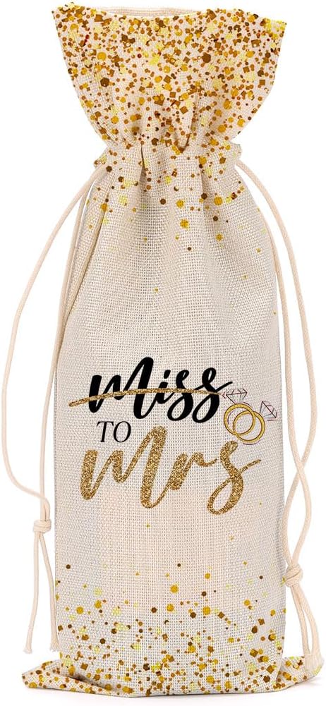 Wedding Mrs Bridal Shower Gifts Wine Bag Honeymoon Gifts Engagement Gifts for Couples Women Men Friend Coworker Niece Teacher Her Bachelorette Party Wine Bags
