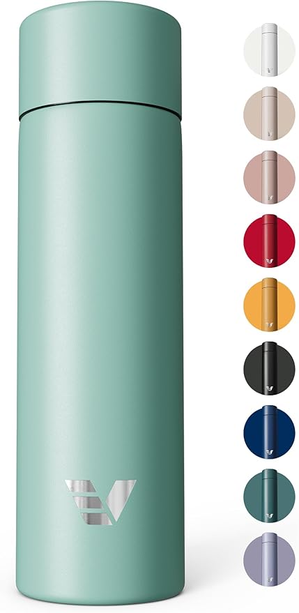 Mini Stainless Steel Water Bottle 14oz - Non-insulated | Designed for Bags | Slim, Lightweight & Stylish – Mint Green