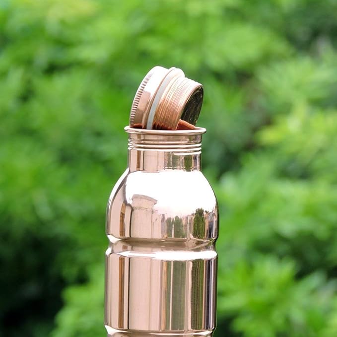 Pure Copper Water Bottle | Copper Stylish Bottle Joint Free with Ayurvedic Benefited 100% Pure and Leak Proof Bottle 33.84 US FL Ounce Capacity