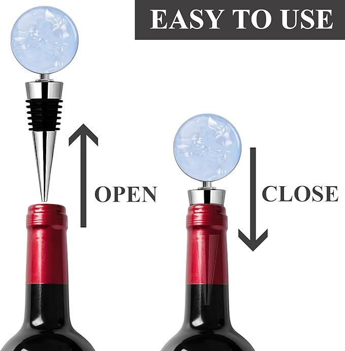 LIZIMANDU Wine Bottle Stoppers,Stainless Steel Wine Stoppers For Gifts, Bar, Holiday Party, Wedding(3-Shell)
