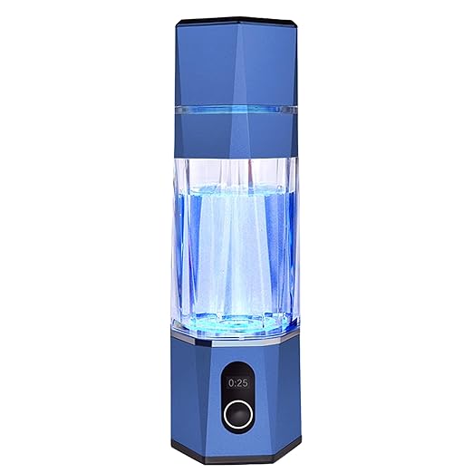 Hydrogen Alkalin Hydrogen Water Generator,Portable Rechargeable aquahealth Hydrogen Water Bottle with SPE/PEM Technology, Suitable for Home, Office, Travel, and Fitness Hydration.（Blue)