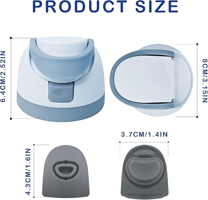 Replacement Lid for Owala Freesip Water Bottle Top Cap Protective Push-To-Open Lid Compatible With Owala Cup 16oz 24oz 32oz 40oz Bpa-Free Replacement Stopper for Owala Freesip Leak-Proof. (Light Blue)