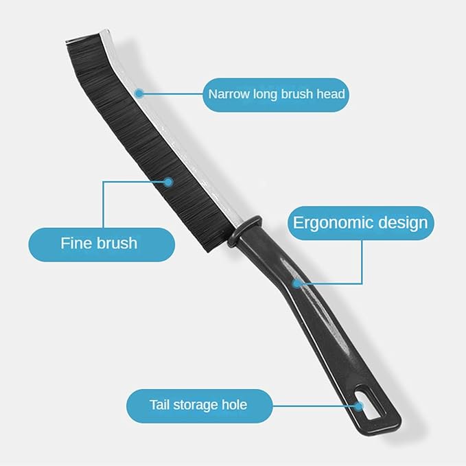 3Pcs Crevice Cleaning Brush, Crevice Grout Brush, New Multifunctional Corners Cleaning Brush Tool, Bathroom Kitchens Gap Brush, Hard Bristle Crevice Cleaning Brush