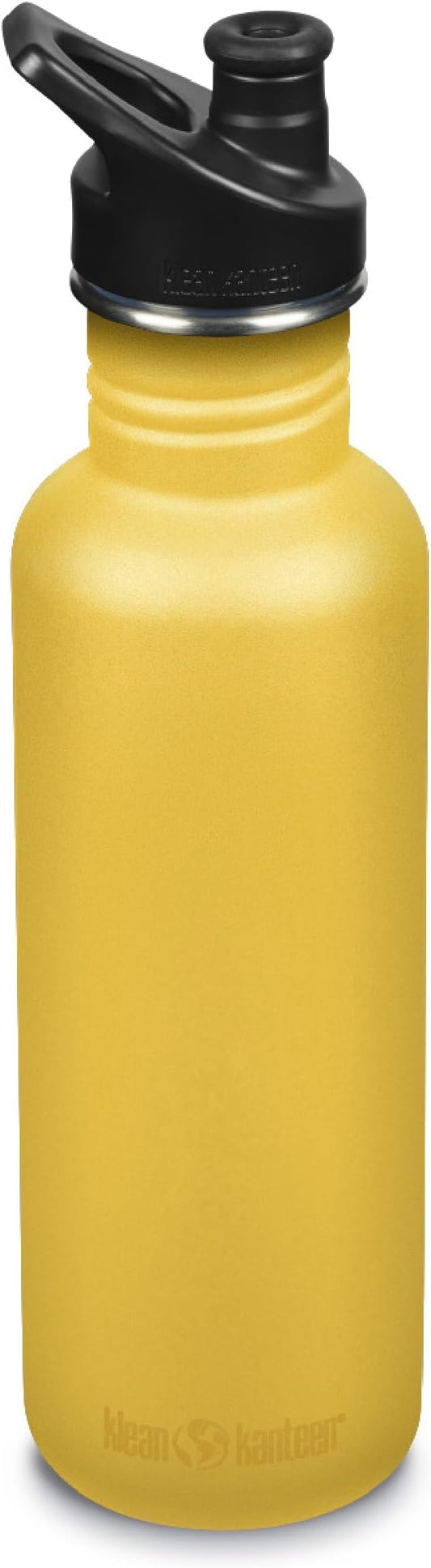 KLEAN KANTEEN Old Gold Sport Cap with Classic Water Bottle 27oz, 1 EA