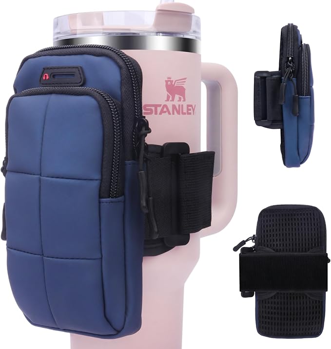 Water Bottle Pouch for Stanley Cup 40oz 30oz, Stanley Cup Pouch Bag for Cards, Keys, Phone, Cash,Tumbler Pouch Compatible with Stanley,Stanley Cup Accessories for Women and Men