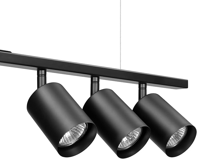 Globe Electric 64000121 32" 5-Light Track Lighting, Matte Black, Side Canopy, Pivoting Track Heads, Side Canopy