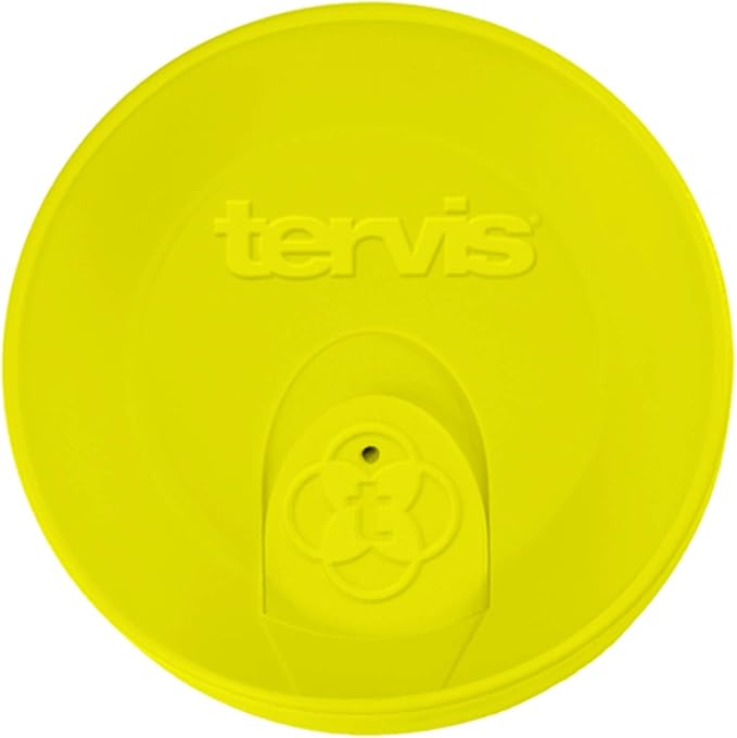 Tervis Travel Lid Made in USA Double Walled Insulated Tumbler Travel Cup Keeps Drinks Cold & Hot, Fits 10oz Tumblers, Neon Yellow