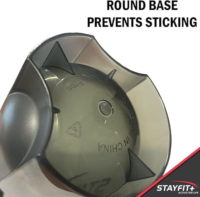 Stayfit Classic Loop Top Protein Shaker Bottle, 24-Ounce Pack of 3, Great for The Gym, Traveling, and Work, Comes with 3 Mixing Balls to Easily Mix Protein (Smoke)