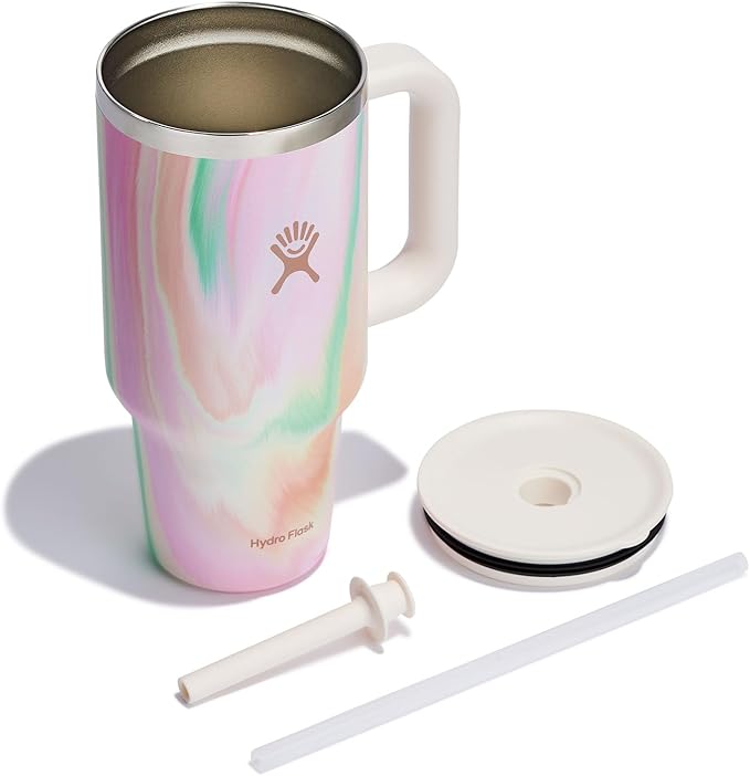 Hydro Flask Travel Tumbler Stainless Steel Vacuum Insulated Tumbler with Lid and Straw for Cold Water and Drinks for Sports, School, Work, Car, Travel, Weekends