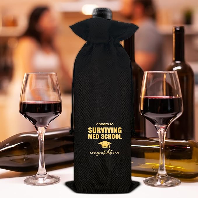 Graduation Wine Bag Med School Graduation Wine Bag Gift for Him Her Med School Student Graduates College Grad