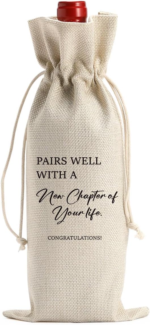 AASRR Farewell Gifts for Coworkers New Beginnings Gifts for Women Going Away Gifts for Friends Retirement Gifts for Women Men Goodbye Gifts for Coworkers Enjoy the Next Chapter Wine Bag