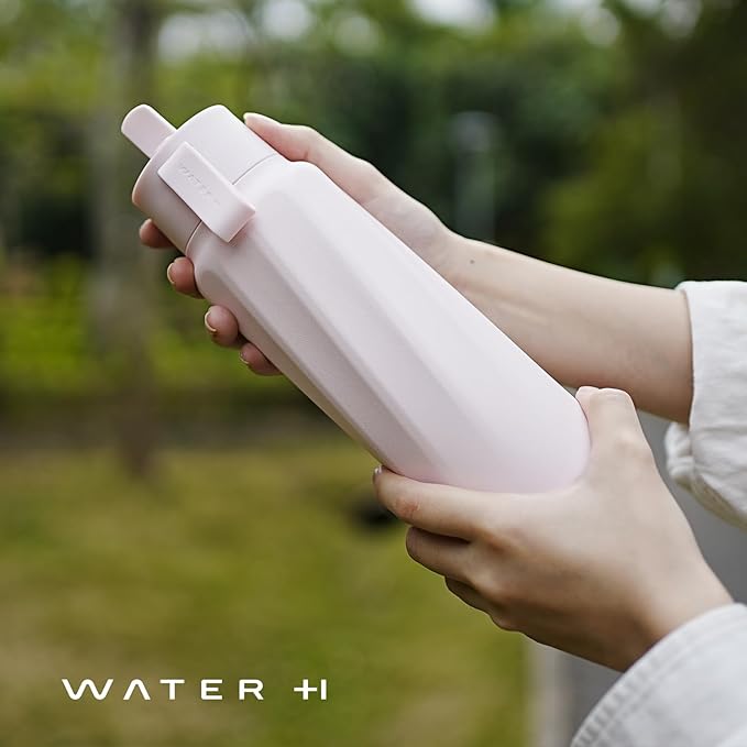 Vita Insulated Smart Water Bottle, Intake Tracker, Water Safety Analyzer, LED Reminder, BPA Free, 18 oz Double Wall Vacuum Stainless Steel Thermos (Flip Lid + Straw), Ideal Gift for Dad