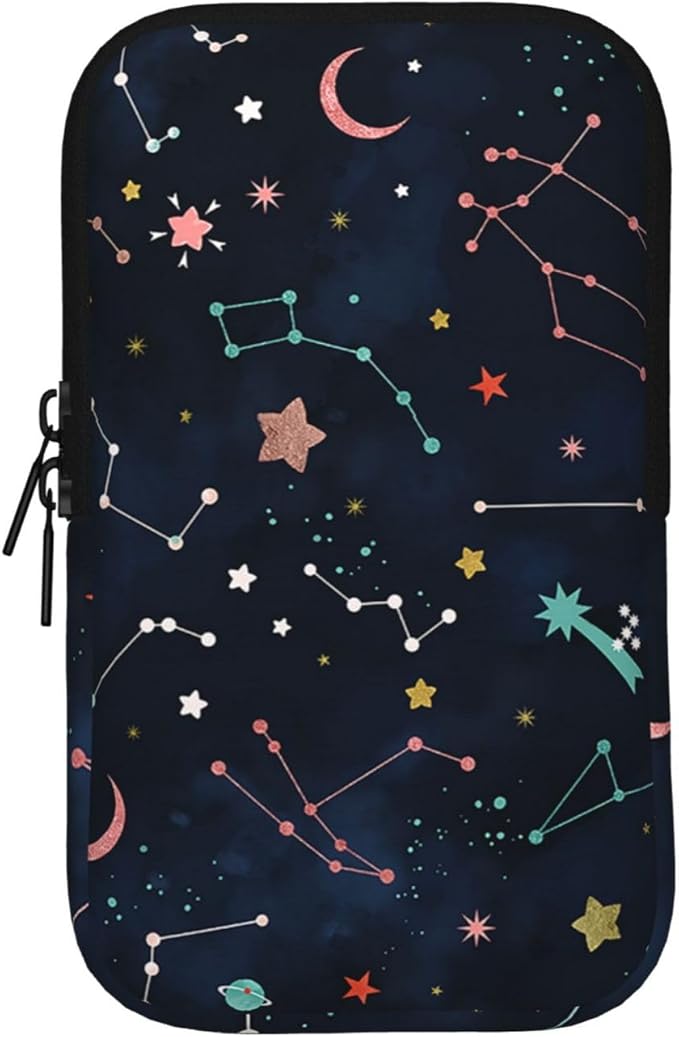 Galaxy Mandala Water Bottle Pouch for Stanley Cup 40oz 30oz,Personalized Gym Purse for Men Women, Tumbler Pouch with Versatile Pocket Water Bottle Bag for Cards, Keys, Phone