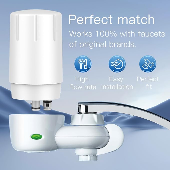 Faucets Filter Cartridge, Replacement for Brita® Faucet Filter, Brita® 36311 On Tap Water Filtration System, Brita® FR-200, FF-100 Replacement Filter, NSF Certified, White (Pack of 3)