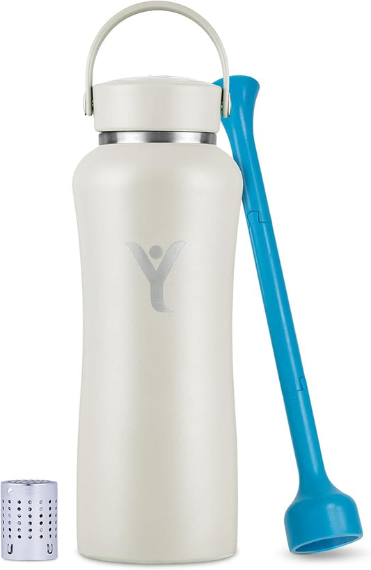 DYLN Alkaline Water Bottle | Portable Hydrogen Water Bottle Creates Hydrogen-Rich Water up to 9.5 pH | Vacuum Insulated Stainless Steel Keeps Water Cold for 24 Hours