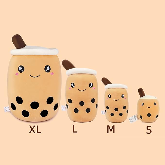 Niuniu Daddy Boba Plush 20in Large Kawaii Plushies Bubble Tea Jumbo Cute Squishy Pillow Soft Stuffed Animal for Kids/Girls/Boys