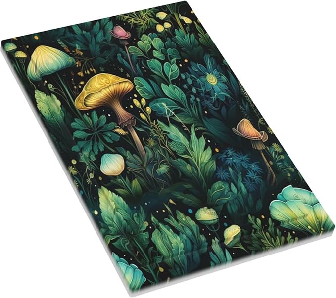 Green Dark Forest Mystical Mushroom 1 Gang Light Switch Covers No Device Wall Plate Decorative Blank Switchplate Electrical Faceplate for Farmhouse Country Bathroom Bedroom Decor