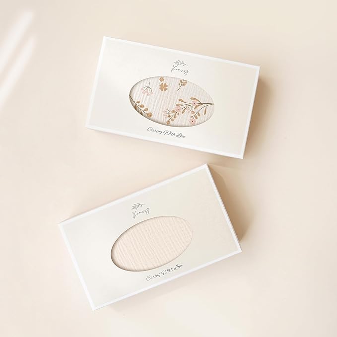 Konssy Muslin Fitted Crib Sheets 100% Cotton Baby Crib Sheets for Standard Crib Mattress (28 X 52 Inches), Soft and Breathable for Boy, Girl (Pink Floral)