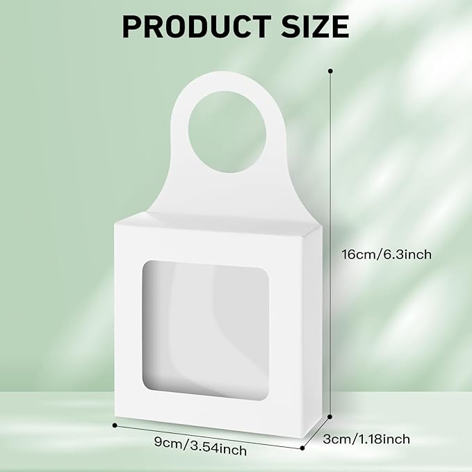 Sibba Kraft Paper Wine Bottle Box 14 Pcs Hanging Foldable Gift Wine Accessory Sets Folding White Bags Reusable Package With Window Handles for Kitchen Dining Engagement Christmas Party