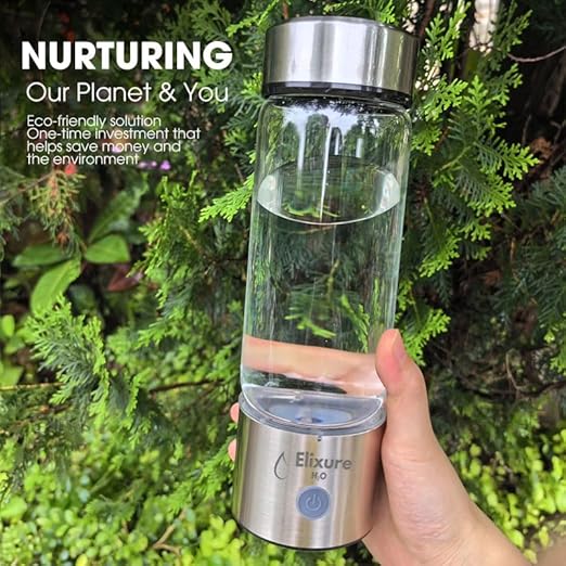 Hydrogen Water Bottle Generator with Advanced 2024 SPE PEM Technology – Portable Device for Ionized, Alkaline, and Oxygenated Water; Enhances Water in 3 Minutes for Office, Travel, and Daily Hydration