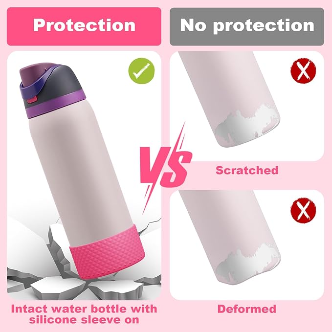 Silicone Boot for Owala Water Bottle 24 oz 32 oz 40 oz, Anti-Slip Protective Sleeve for FreeSip/Twist/Flip Stainless Steel Water Bottles Accessories