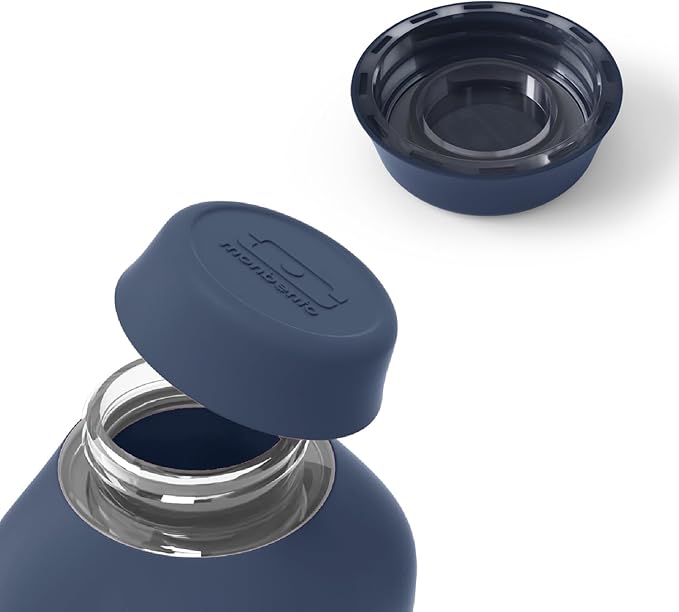 monbento - Clear Reusable Water Bottle MB Positive M blue Infinity - 17 floz/500 ml Water Bottle Perfect for Work, Travel, Sport, Picnic - Compact, Leakproof BPA Free Water Bottle - Blue