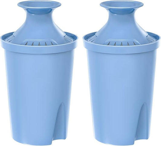 2-Pack Elite Water Filter Replacements for Brita Water Pitchers and Dispensers, Reduce Chlorine, Lead, Bad Taste & Odor, Lasts 6-Month