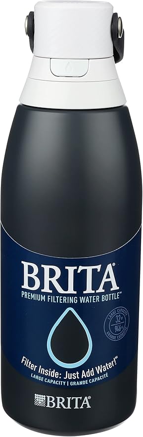 BRITA Stainless Steel Water Bottle with Filter Carbon 32oz, 1 EA