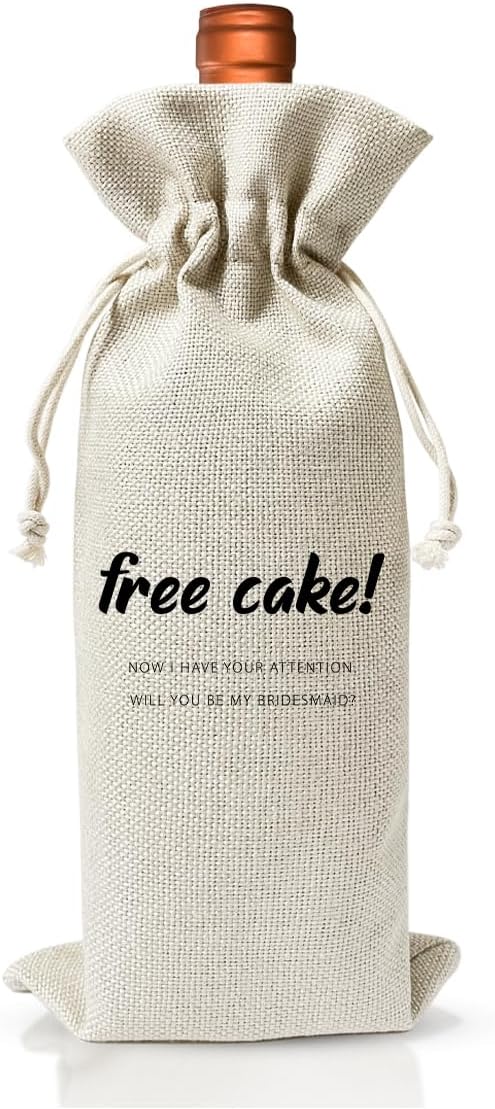 Bridesmaids Proposal Gift For BFF, Wedding or Engagement Gift Wine Bag, Maid of Honor Proposal Ideas, Wedding Party Gift, Bachelorette Party Favor, Bridal Shower Party Supply for Boxes