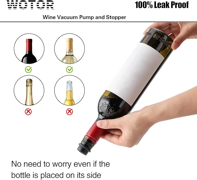 Wine Saver Vacuum Pump with 20 Stoppers, Wine Stopper, Wine Preserver, Reusable Bottle Sealer Keeps Wine Fresh