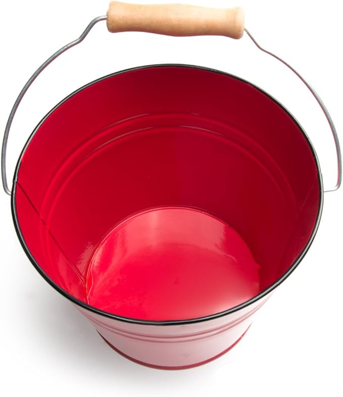 Red Serving Pail Ice Bucket, 7.25 x 7.25 x 6 inches