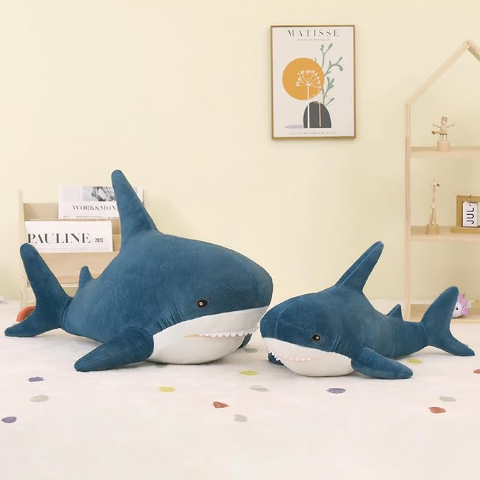 MorisMos Giant Stuffed Animal Shark Plush, Shark Stuffed Animal Large, Soft Shark Pillow Stuffed Toy for Kids, 32in