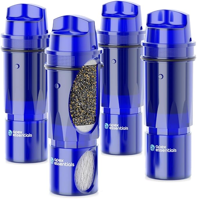 CRF950Z NSF Certified Filter, Compatible with Pur Pitchers and Dispensers PPT700W, CRF950Z, PPF951K, CR-1100C, PPF900Z, PPT700W, DS-1800Z, and More, 4 Pack