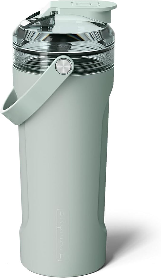 BrüMate MultiShaker Blender Shaker Bottle | 100% Leakproof Insulated Stainless Steel Shaker Bottle | Protein Shaker Bottle, and Pre Workout Bottle for the Gym | 26oz (Sage)