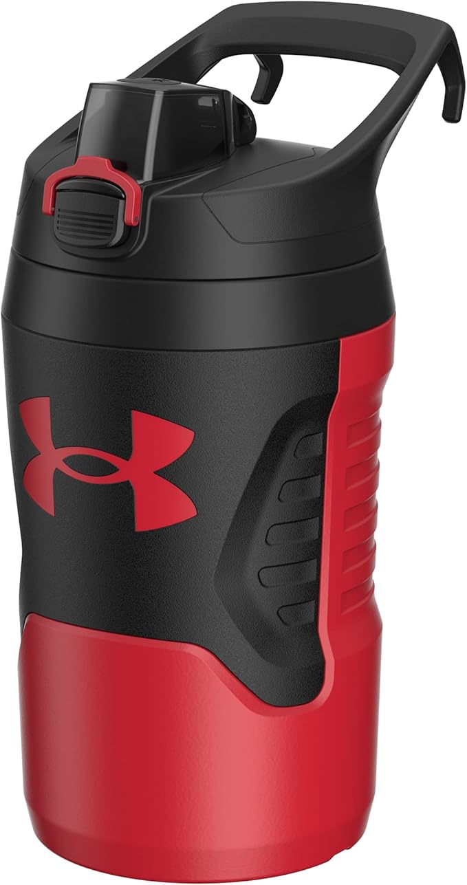 Under Armour Sports Water Jug, 32 oz Insulated Water Bottle w/Handle, Fence Hook, Leak Resistant, Baseball, Football & More