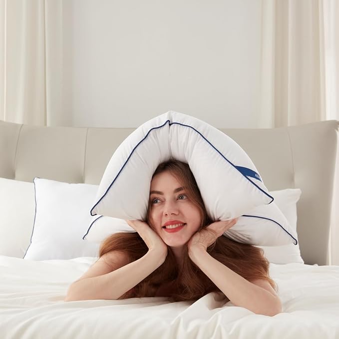 BedTreat Bed Pillows for Sleeping, Super Soft Down Alternative Pillows Standard Size Set of 2, Cooling Hotel Quality Pillows for Back, Stomach or Side Sleepers